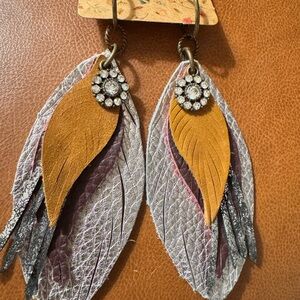 Elegant Silver and Gold Leaf Earrings